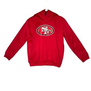 Youth NFL 49ers Red Pullover Hoodie Large (14-16)